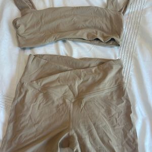 We wore what tan workout set